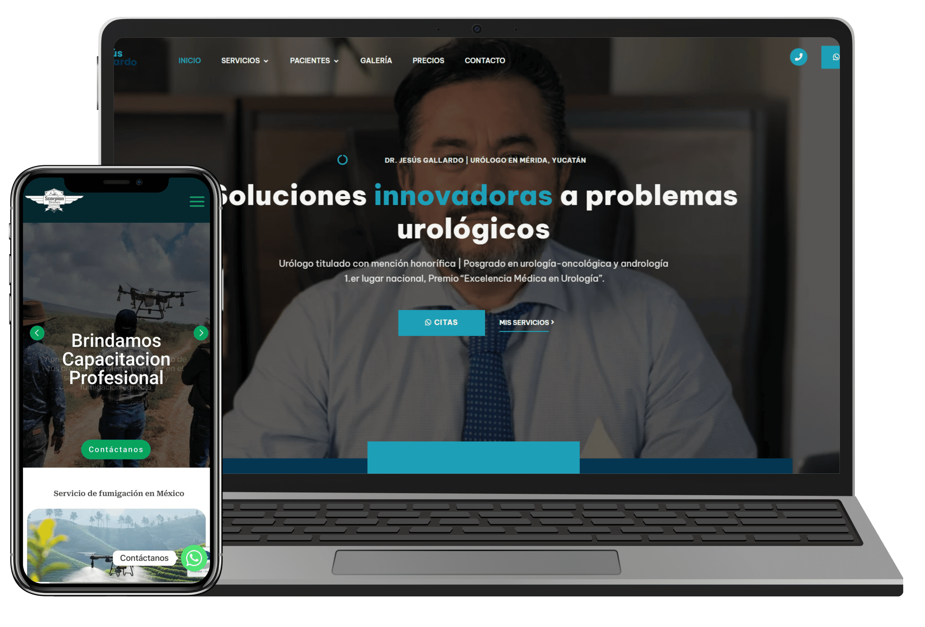mockups de diseño web en mktboom